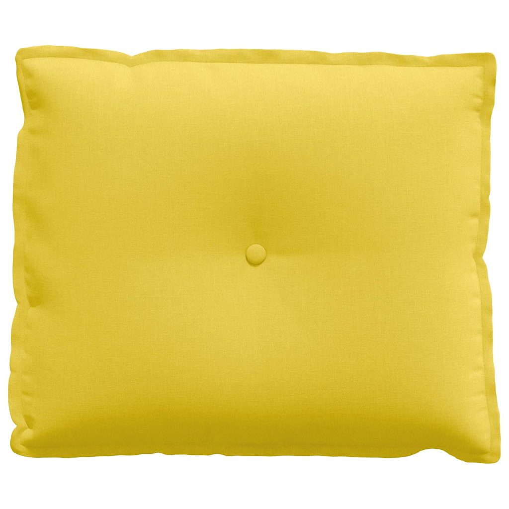 vidaXL Poduszka na plecy Jasnożółty 60 x 19 x 50 cm tkanina
