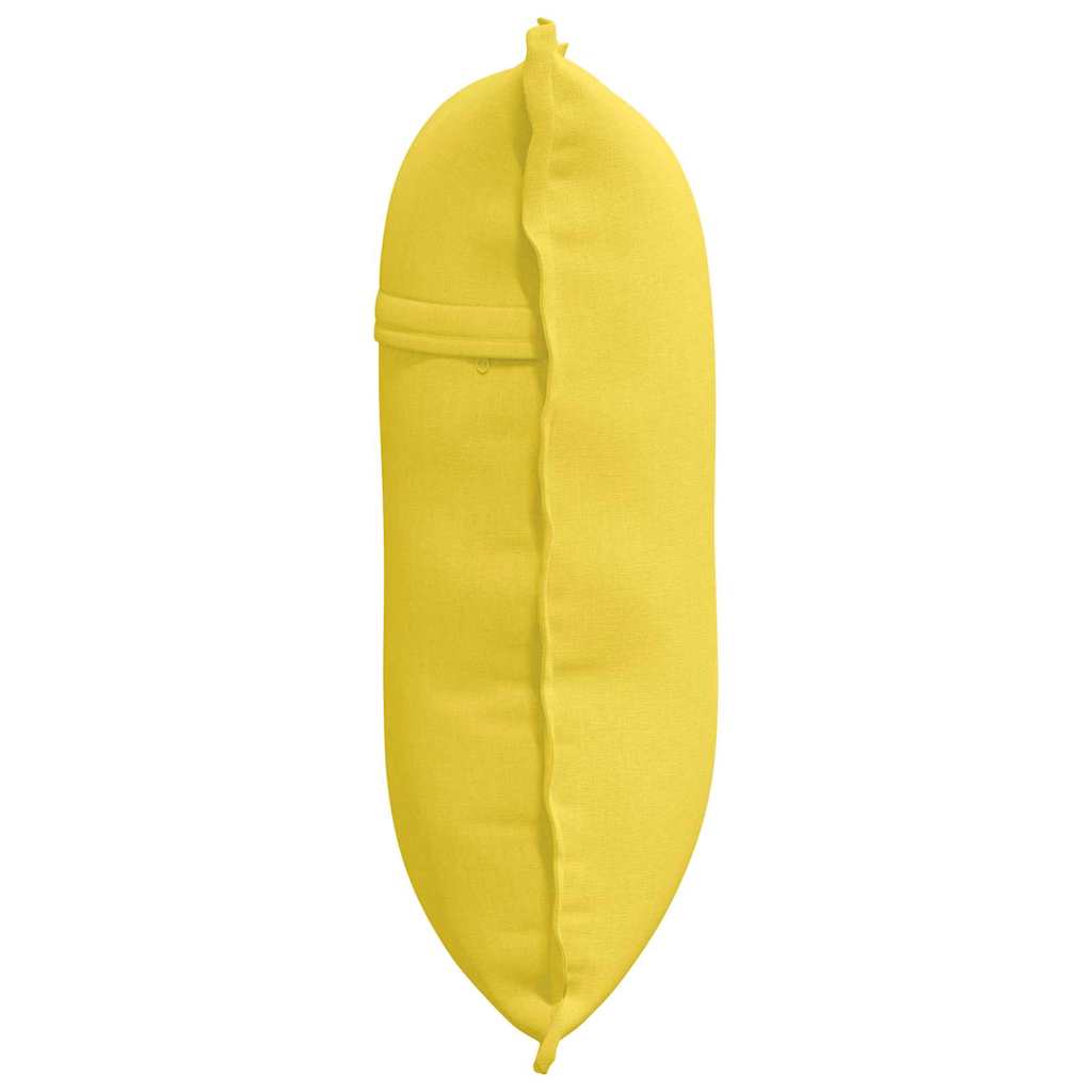 vidaXL Poduszka na plecy Jasnożółty 60 x 19 x 50 cm tkanina