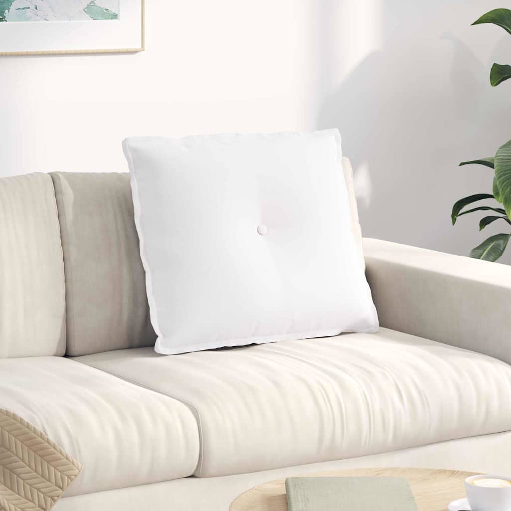 vidaXL Poduszka na plecy Biały 60 x 19 x 50 cm tkanina
