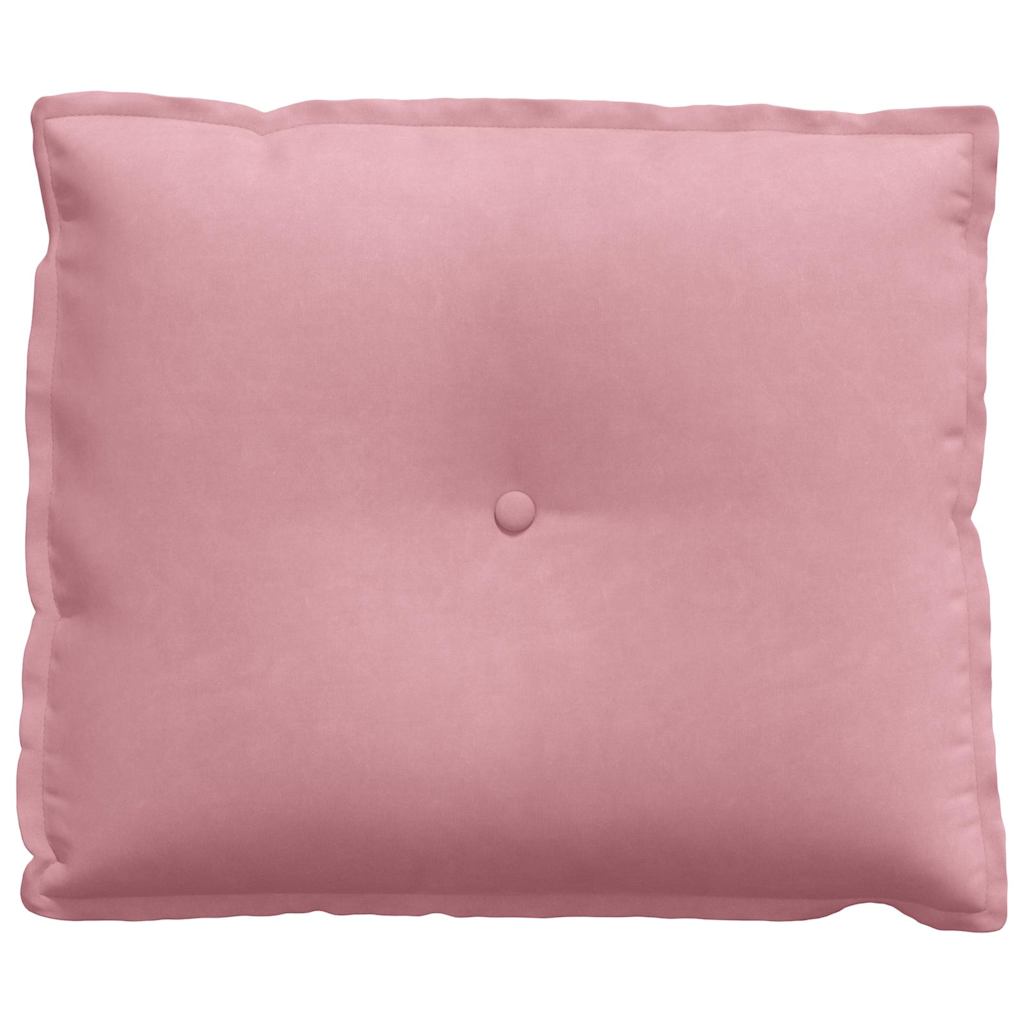 vidaXL Poduszka na plecy Różowy 60 x 50 cm Tkanina sztruksowa