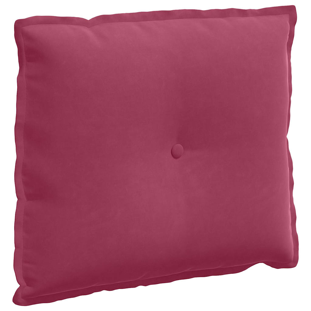vidaXL Poduszka na plecy Czerwone wino 60 x 50 cm Tkanina sztruksowa