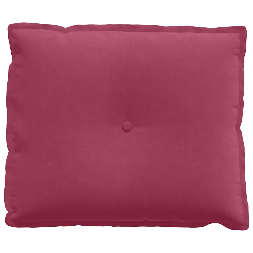 vidaXL Poduszka na plecy Czerwone wino 60 x 50 cm Tkanina sztruksowa