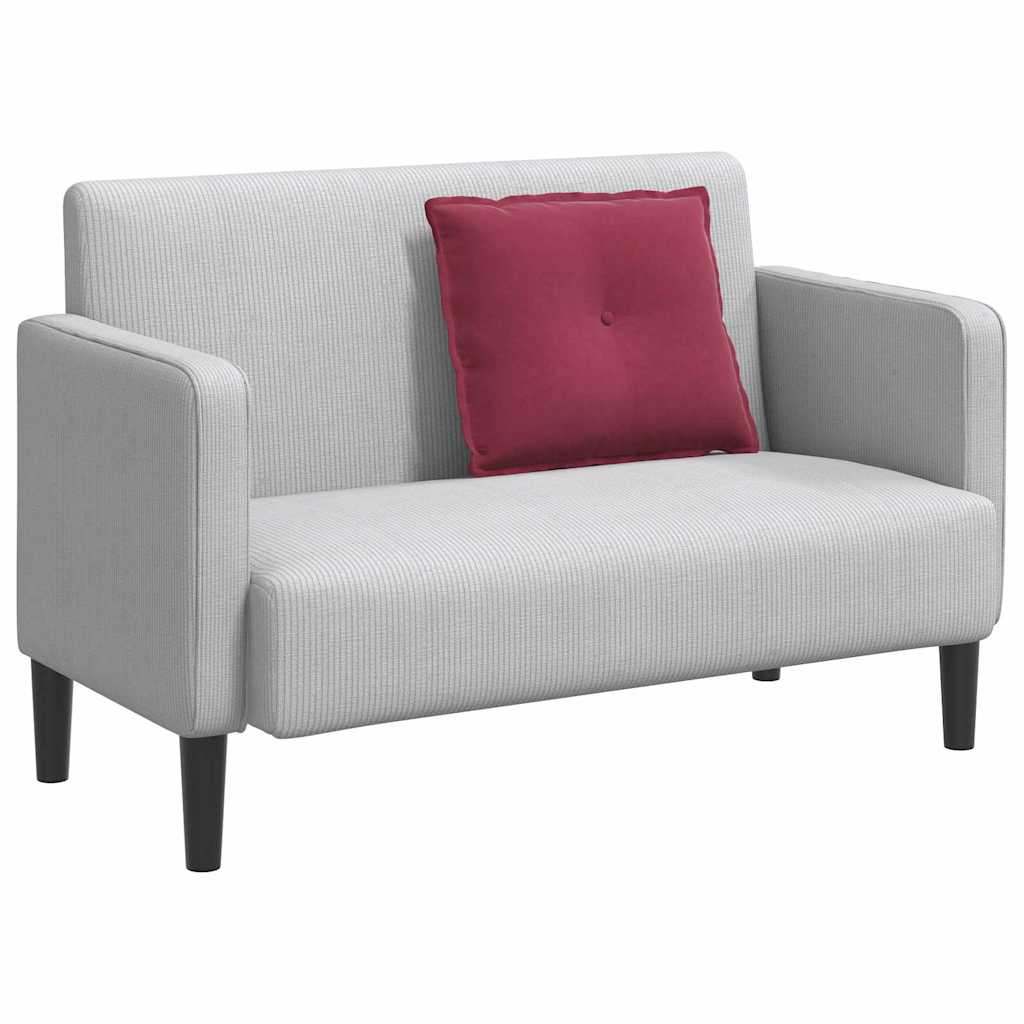 vidaXL Poduszka na plecy Czerwone wino 60 x 50 cm Tkanina sztruksowa