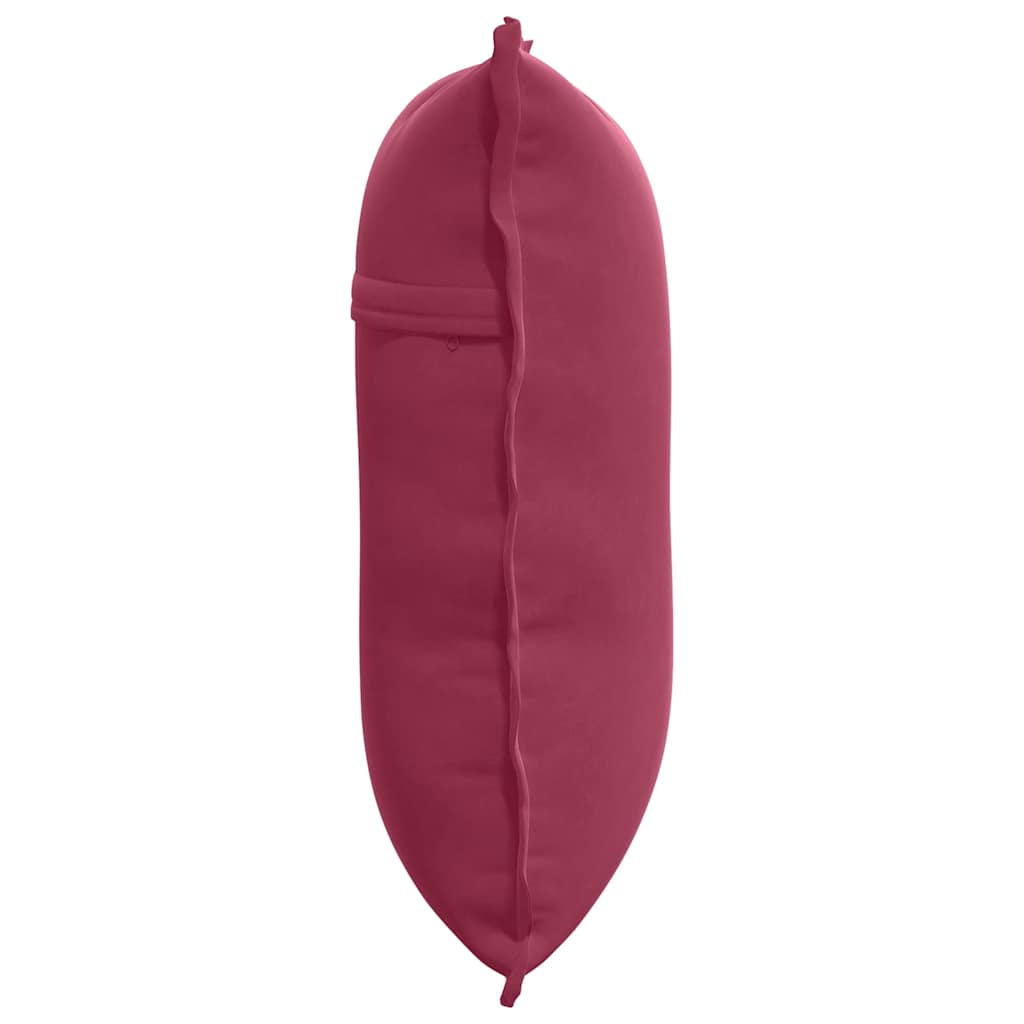 vidaXL Poduszka na plecy Czerwone wino 60 x 50 cm Tkanina sztruksowa