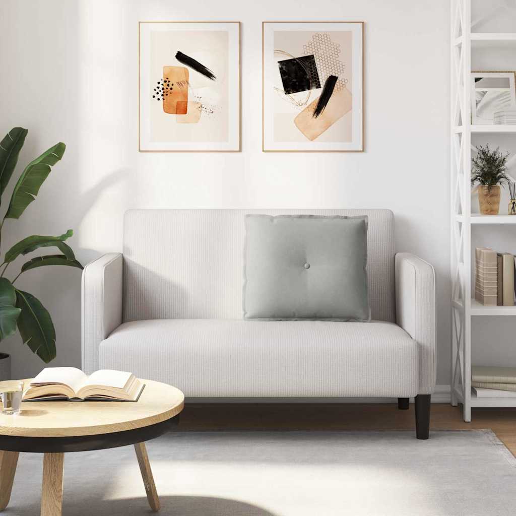vidaXL Poduszka na plecy Jasnoszary 60 x 50 cm Tkanina mikrofibrowa