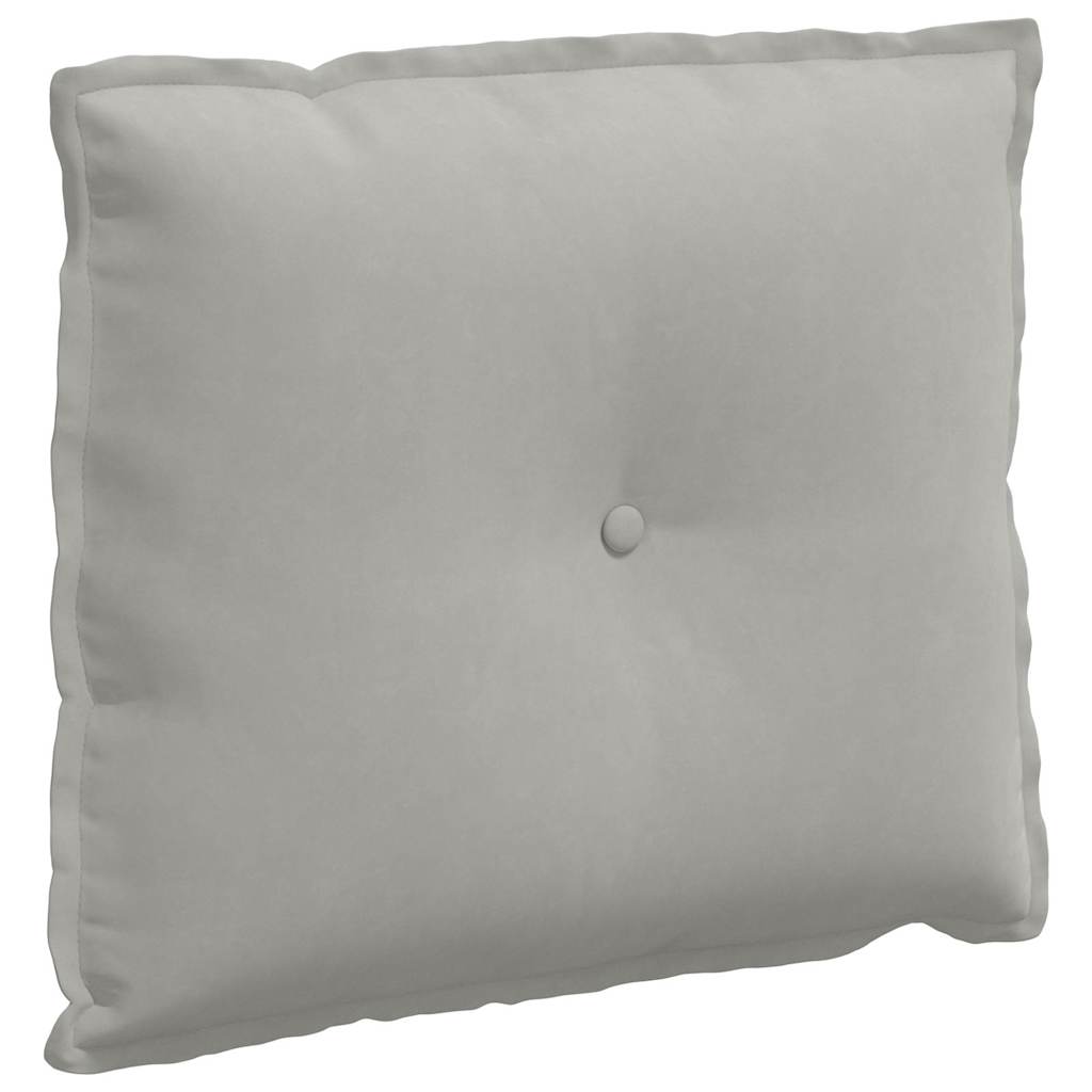 vidaXL Poduszka na plecy Jasnoszary 60 x 50 cm Tkanina mikrofibrowa