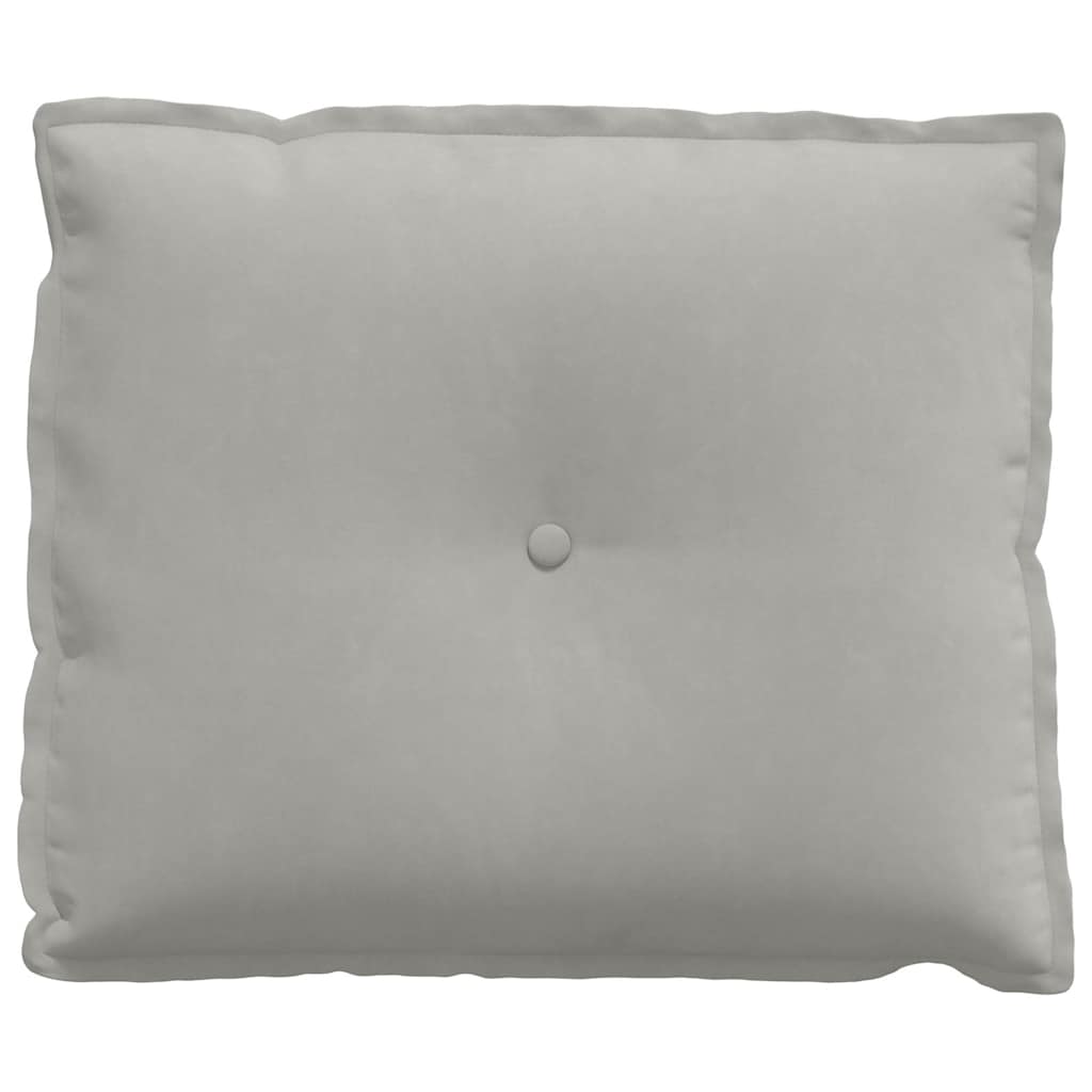 vidaXL Poduszka na plecy Jasnoszary 60 x 50 cm Tkanina mikrofibrowa
