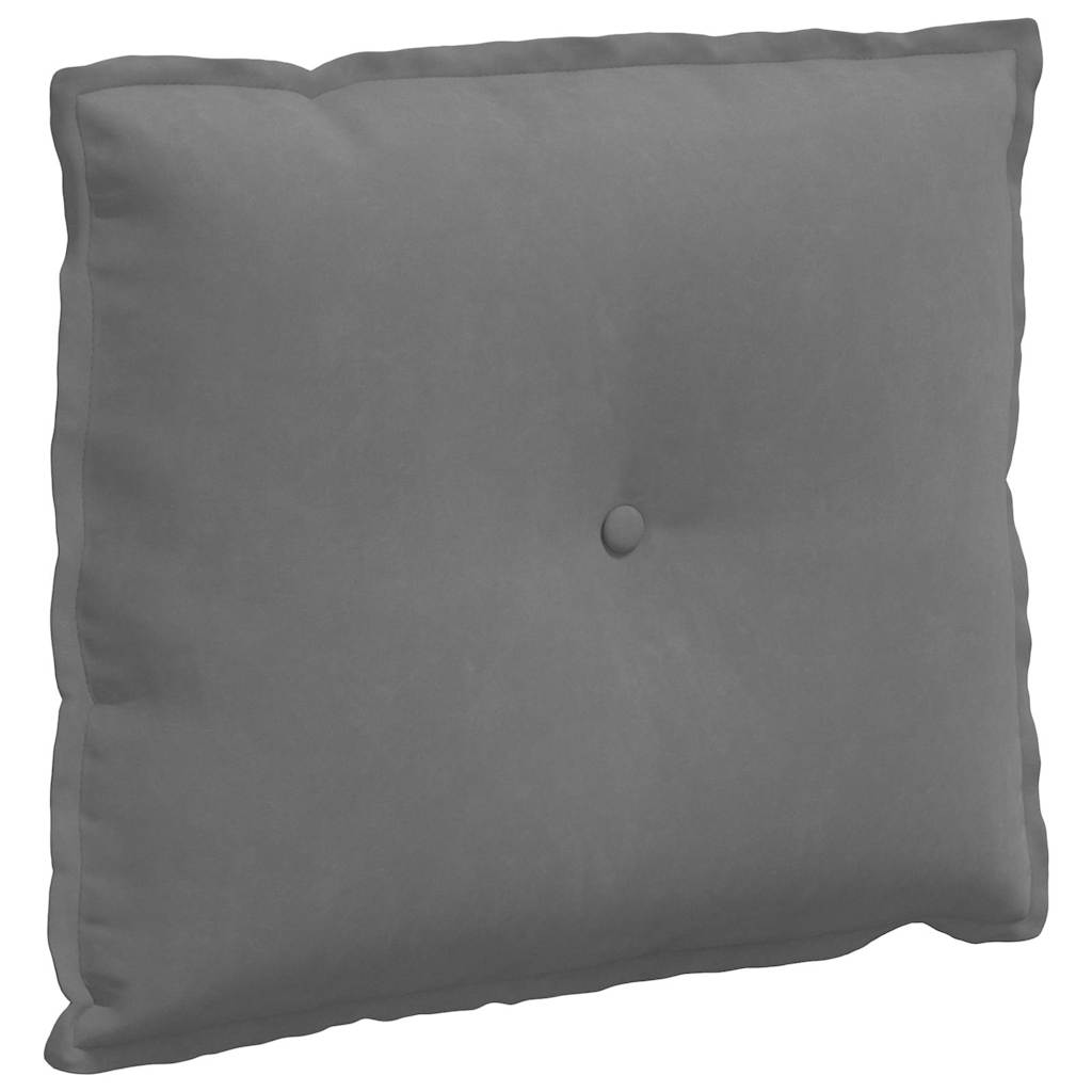 vidaXL Poduszka na plecy Ciemnoszary 60 x 50 cm Tkanina mikrofibrowa