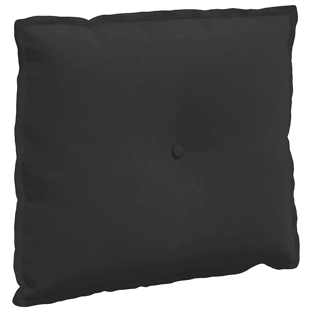 vidaXL Poduszka na plecy Czarny 60 x 50 cm Tkanina mikrofibrowa