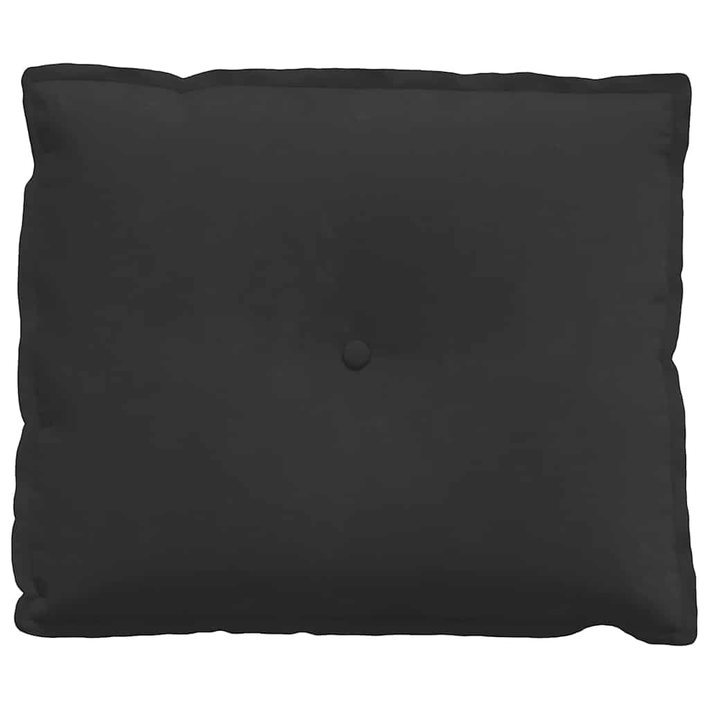 vidaXL Poduszka na plecy Czarny 60 x 50 cm Tkanina mikrofibrowa