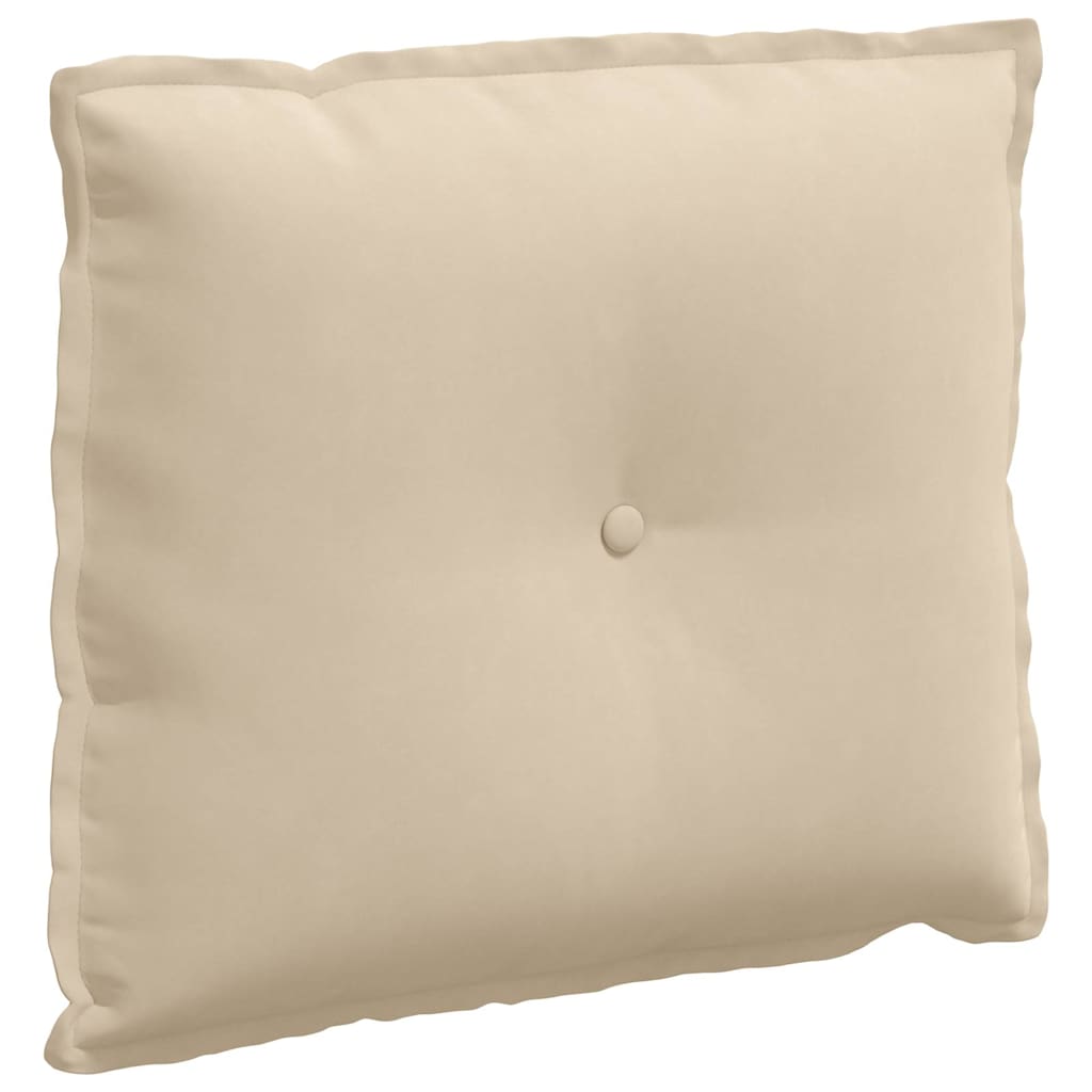 vidaXL Poduszka na plecy Kremowy 60 x 50 cm Tkanina mikrofibrowa