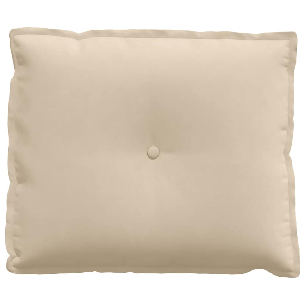 vidaXL Poduszka na plecy Kremowy 60 x 50 cm Tkanina mikrofibrowa