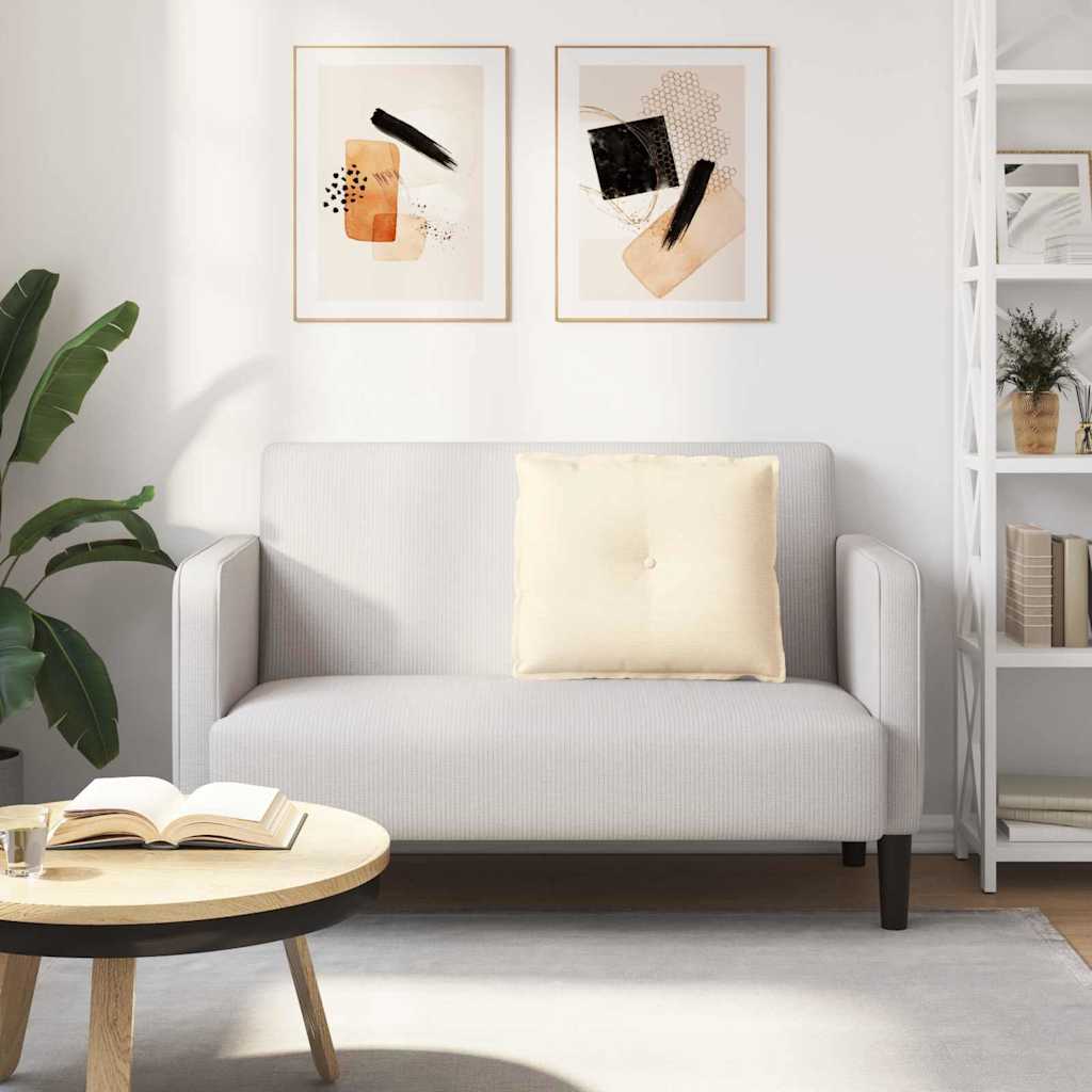 vidaXL Poduszka na plecy Kremowy 60 x 50 cm Tkanina sztruksowa