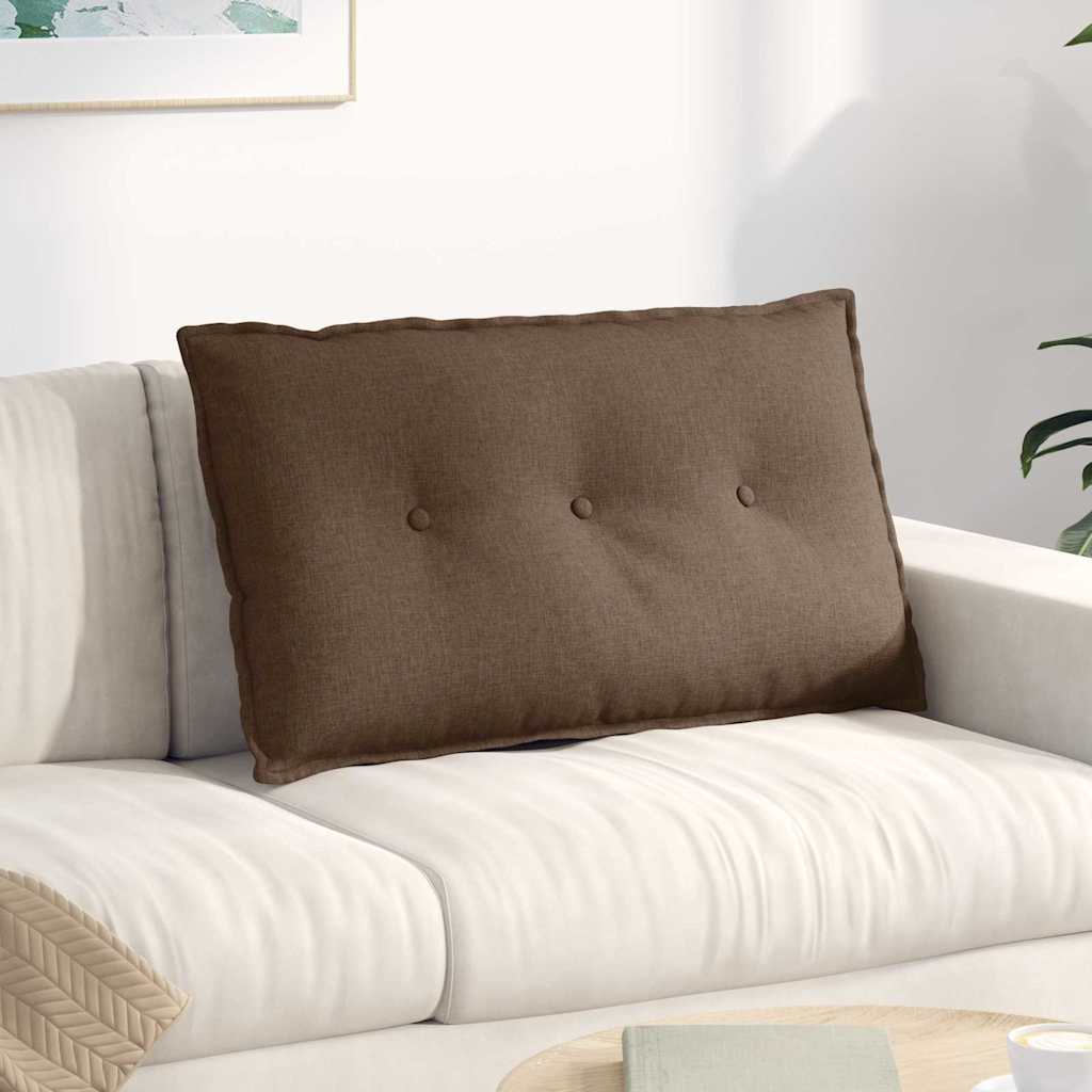 vidaXL Poduszka na plecy Brązowy 80 x 19 x 50 cm tkanina