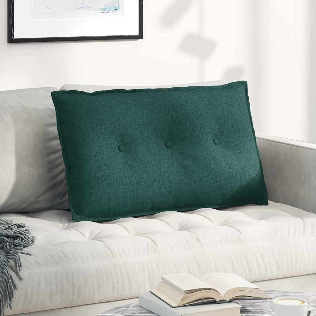 vidaXL Poduszka na plecy Ciemna zieleń 80 x 19 x 50 cm tkanina