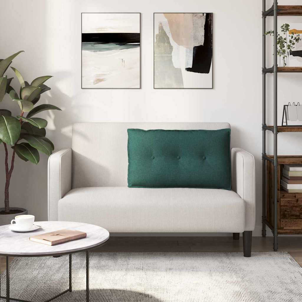 vidaXL Poduszka na plecy Ciemna zieleń 80 x 19 x 50 cm tkanina