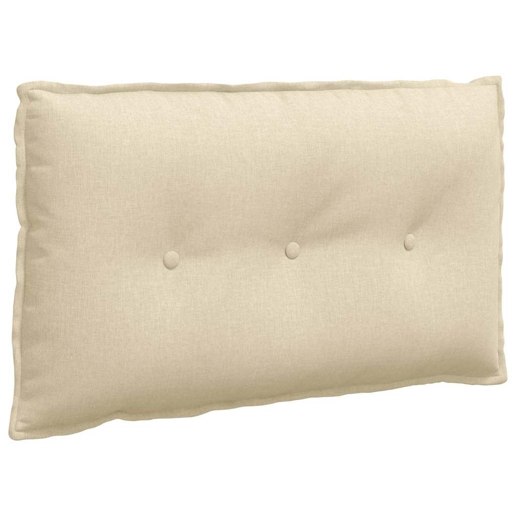vidaXL Poduszka na plecy Kremowy 80 x 19 x 50 cm tkanina