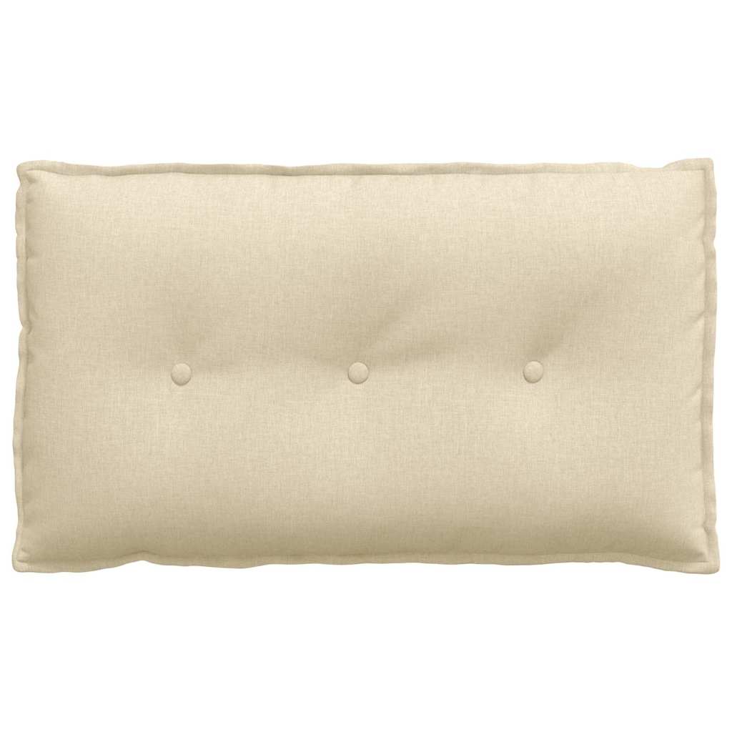 vidaXL Poduszka na plecy Kremowy 80 x 19 x 50 cm tkanina