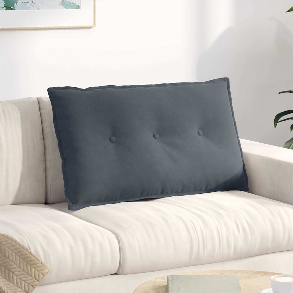 vidaXL Poduszka na plecy Ciemnoszary 80 x 50 cm Tkanina sztruksowa