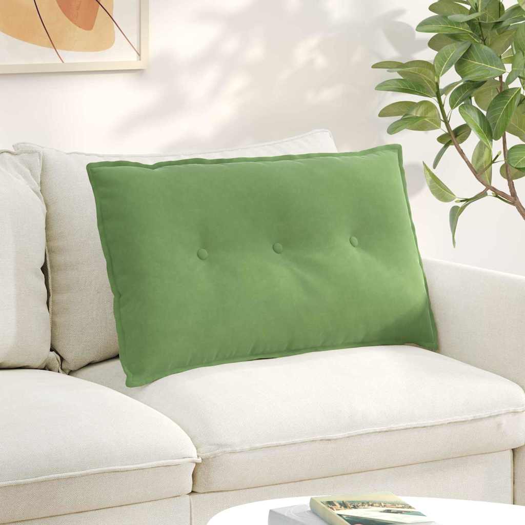 vidaXL Poduszka na plecy Jasnozielony 80 x 50 cm Tkanina sztruksowa