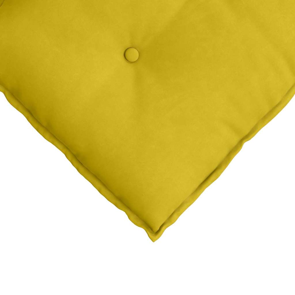 vidaXL Poduszka na plecy Żółty 80 x 50 cm Tkanina sztruksowa
