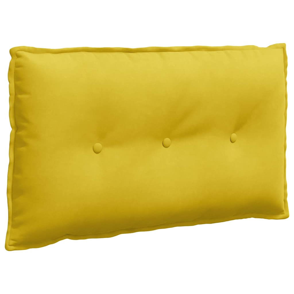vidaXL Poduszka na plecy Żółty 80 x 50 cm Tkanina sztruksowa