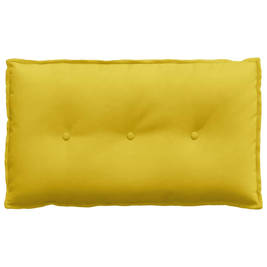 vidaXL Poduszka na plecy Żółty 80 x 50 cm Tkanina sztruksowa