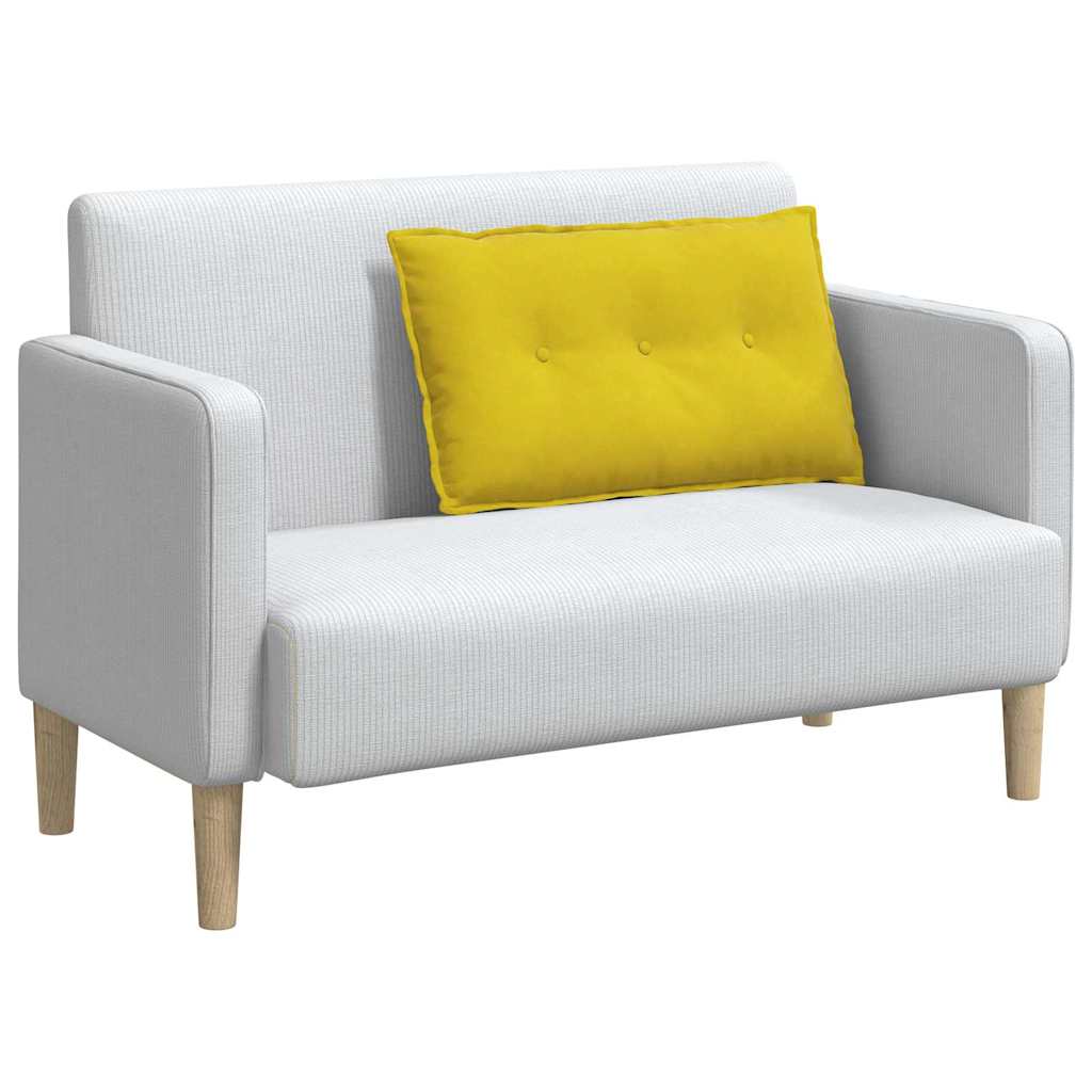 vidaXL Poduszka na plecy Żółty 80 x 50 cm Tkanina sztruksowa