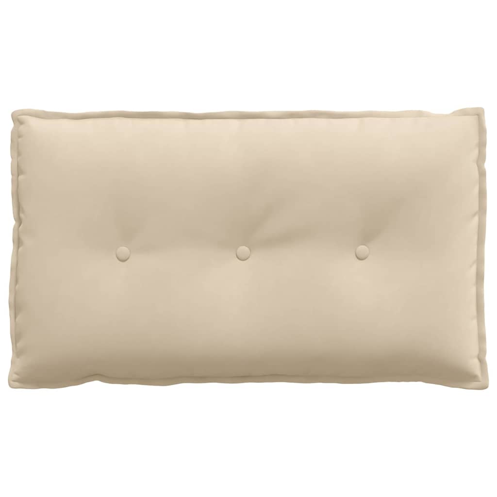 vidaXL Poduszka na plecy Kremowy 80 x 50 cm Tkanina mikrofibrowa