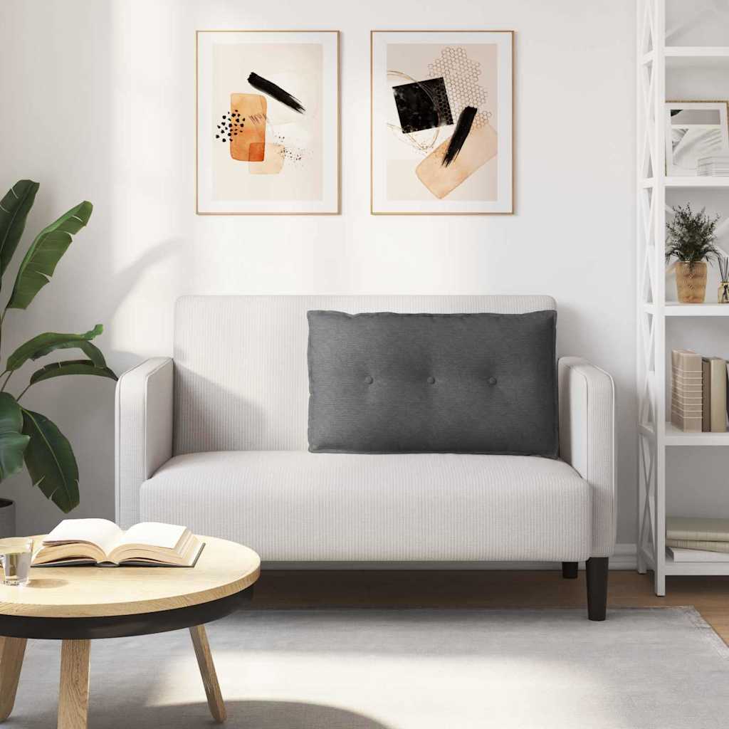 vidaXL Poduszka na plecy Ciemnoszary 80 x 50 cm Tkanina sztruksowa