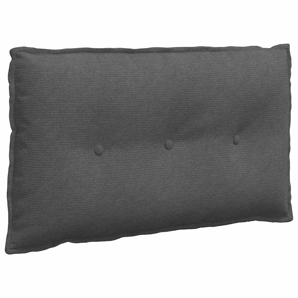 vidaXL Poduszka na plecy Ciemnoszary 80 x 50 cm Tkanina sztruksowa