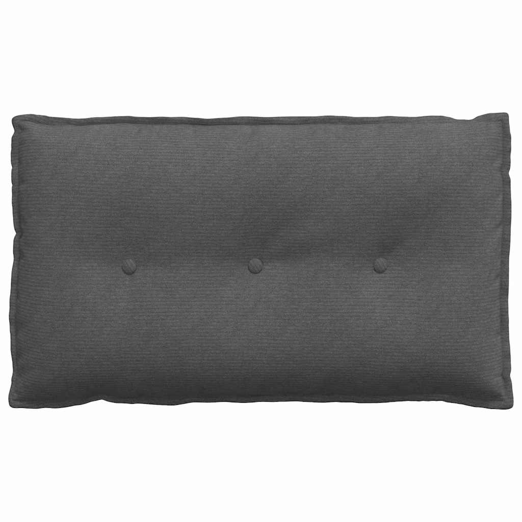 vidaXL Poduszka na plecy Ciemnoszary 80 x 50 cm Tkanina sztruksowa