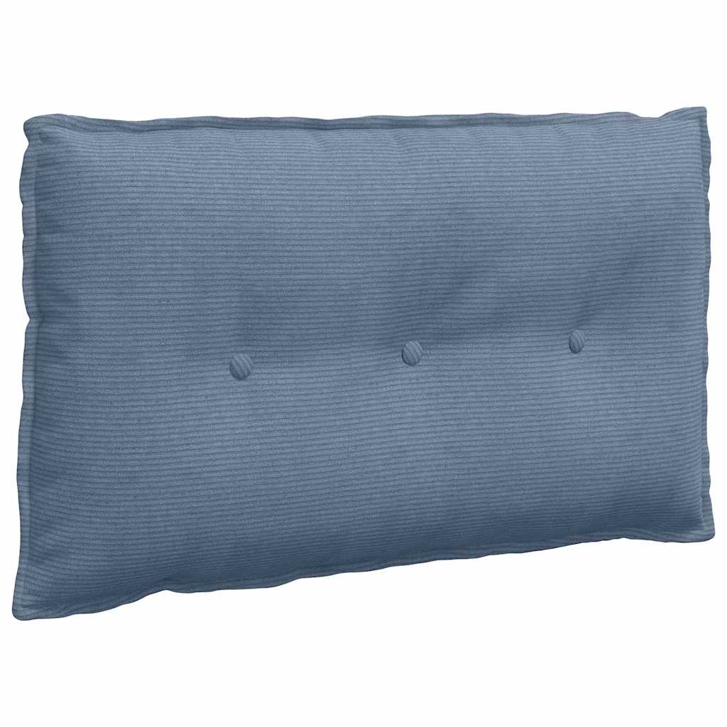 vidaXL Poduszka na plecy Niebieski 80 x 50 cm Tkanina sztruksowa