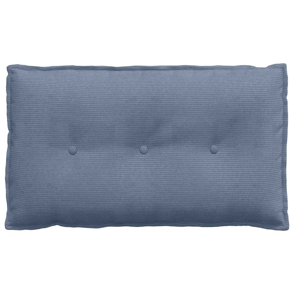 vidaXL Poduszka na plecy Niebieski 80 x 50 cm Tkanina sztruksowa