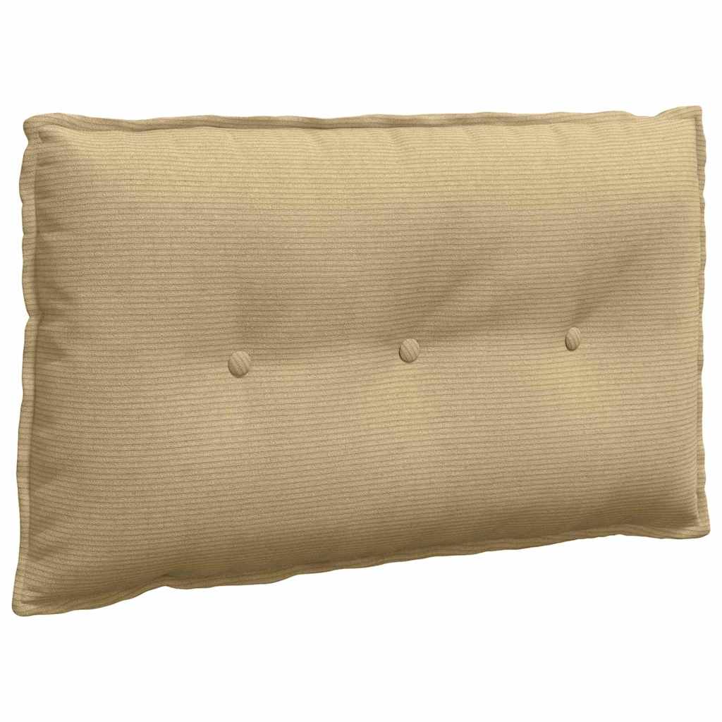 vidaXL Poduszka na plecy Szary zielony 80 x 50 cm Tkanina sztruksowa