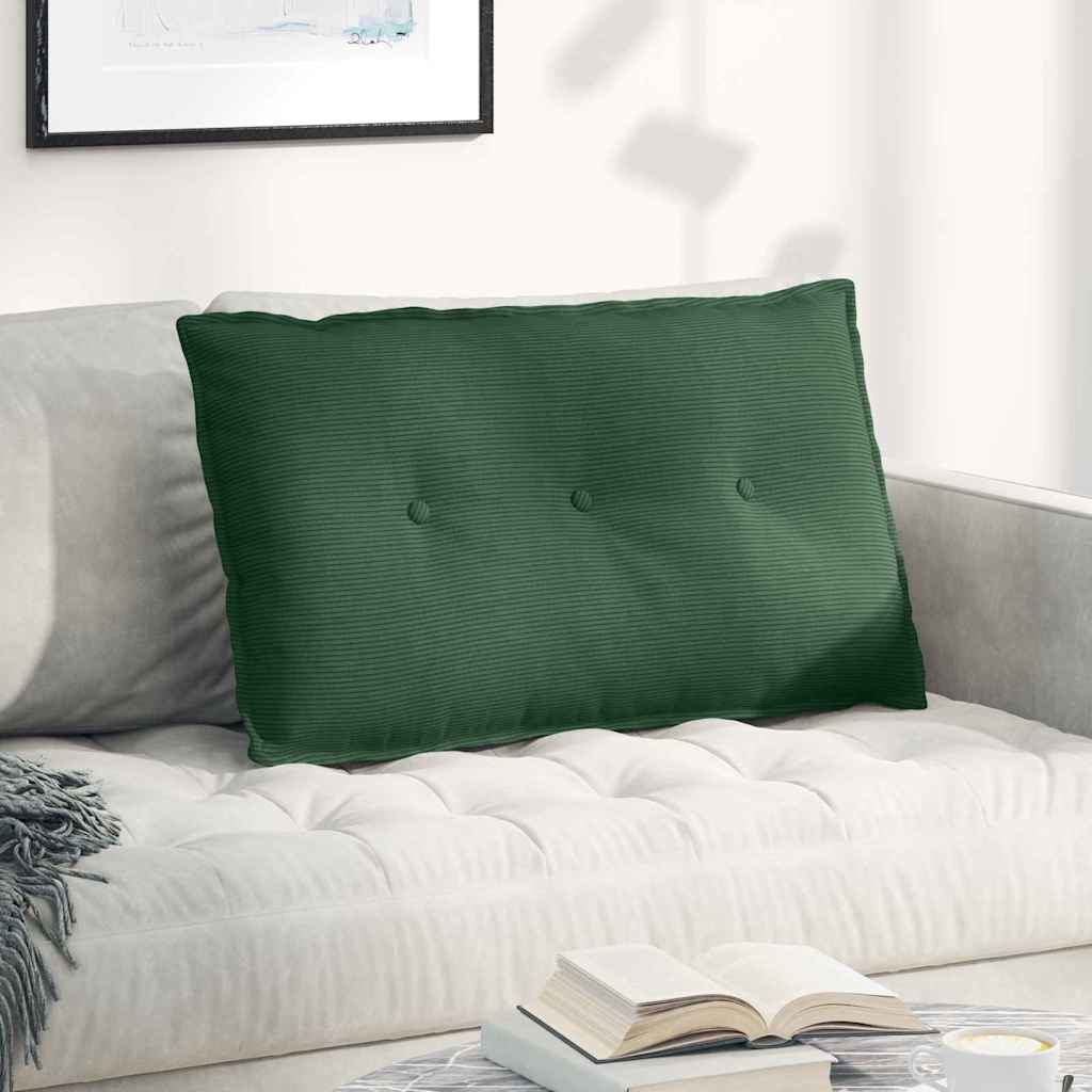 vidaXL Poduszka na plecy Zielony dżungli 80 x 50 cm Tkanina sztruksowa