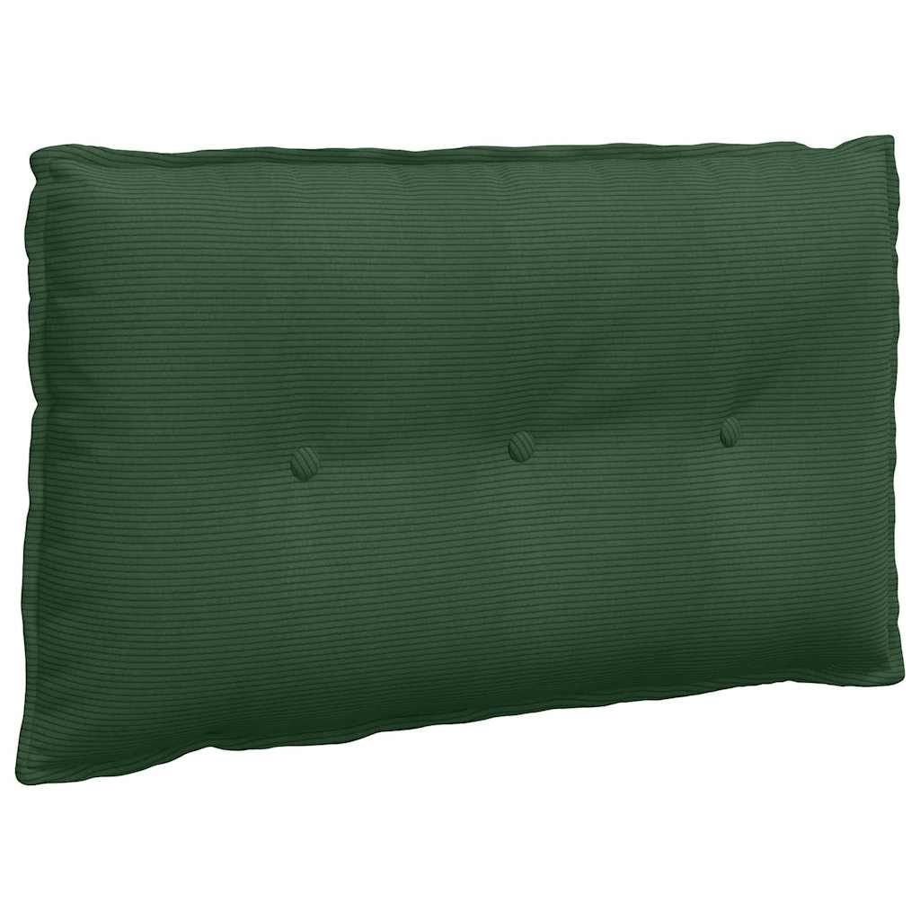 vidaXL Poduszka na plecy Zielony dżungli 80 x 50 cm Tkanina sztruksowa