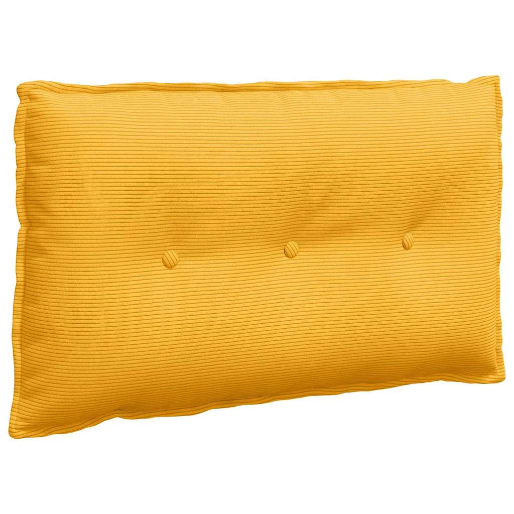 vidaXL Poduszka na plecy Jasnożółty 80 x 50 cm Tkanina sztruksowa