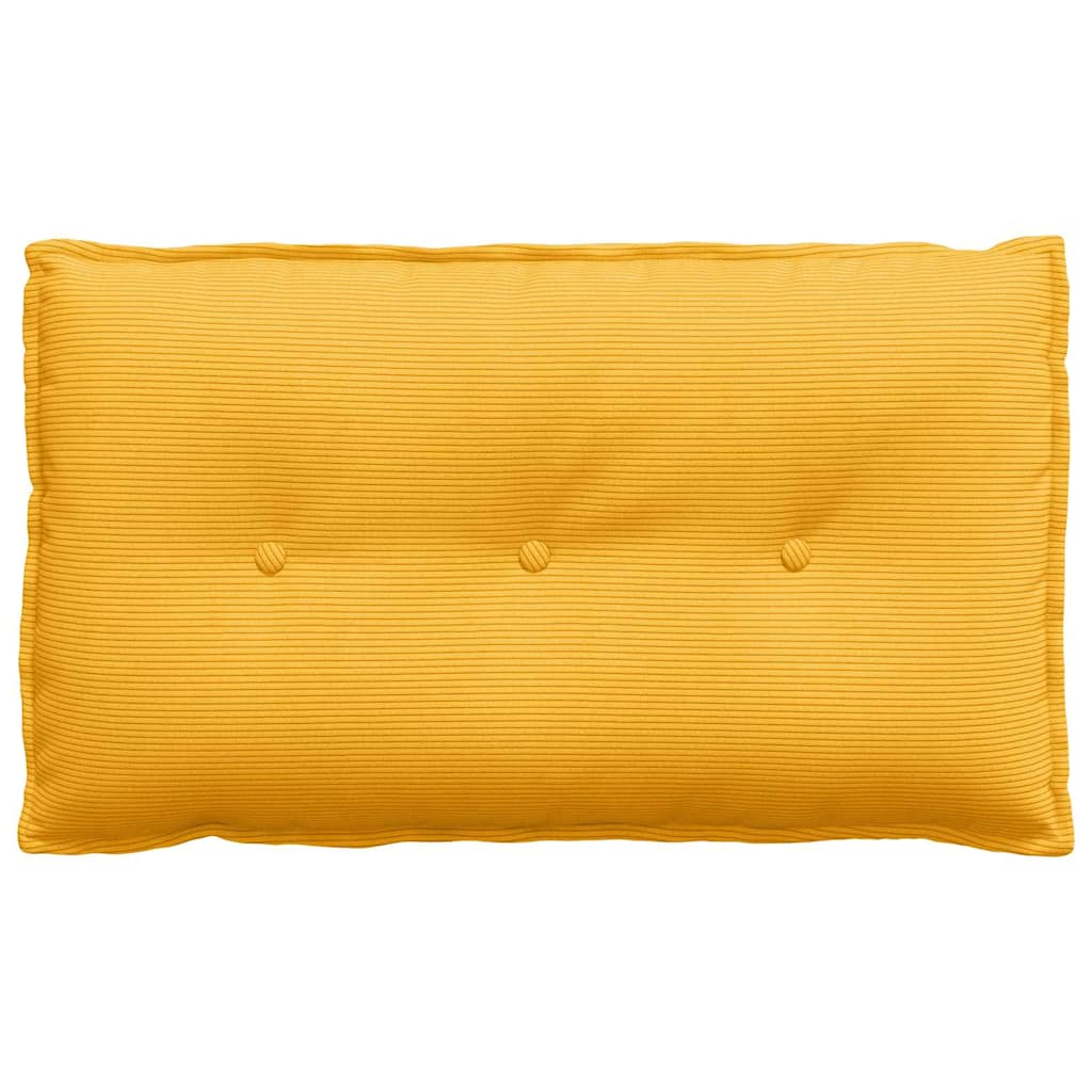vidaXL Poduszka na plecy Jasnożółty 80 x 50 cm Tkanina sztruksowa