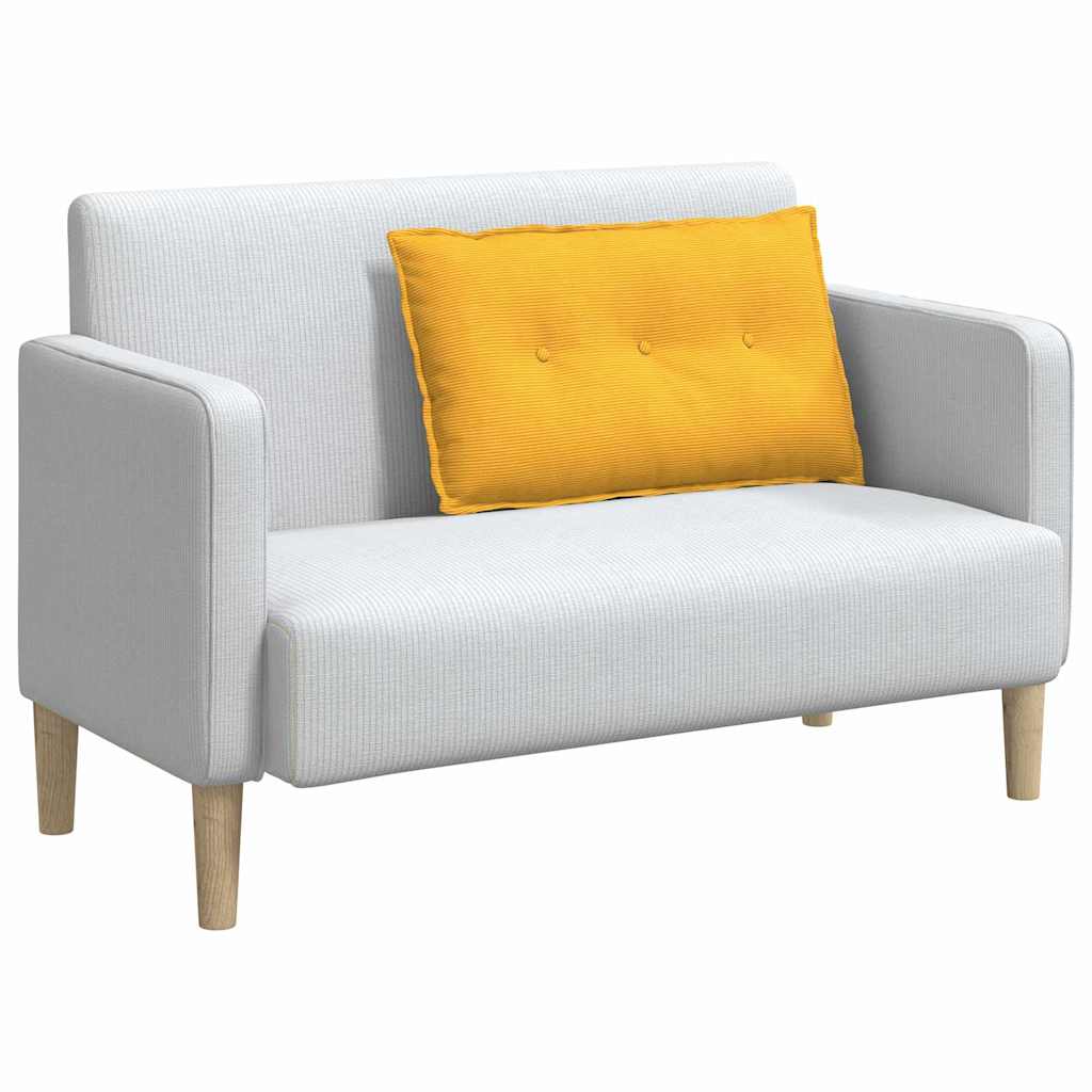vidaXL Poduszka na plecy Jasnożółty 80 x 50 cm Tkanina sztruksowa