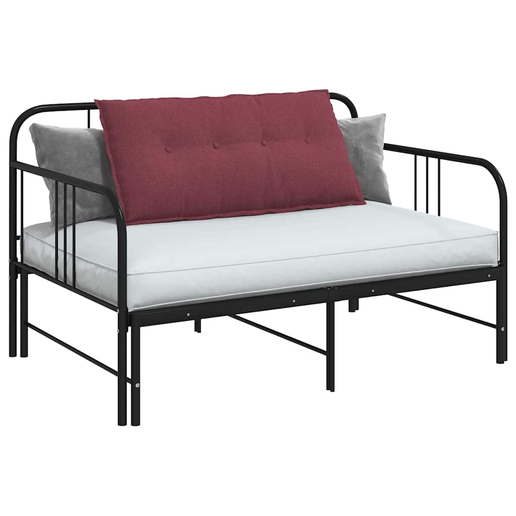 vidaXL Poduszka na plecy Czerwone wino 100 x 19 x 50 cm tkanina