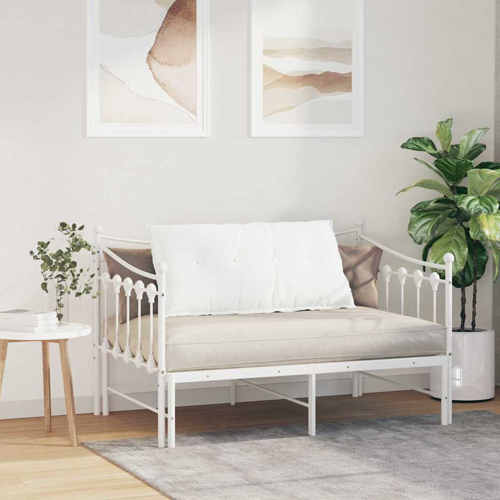 vidaXL Poduszka na plecy Biały 100 x 19 x 50 cm tkanina