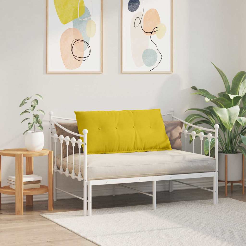 vidaXL Poduszka na plecy Żółty 100 x 50 cm Tkanina sztruksowa