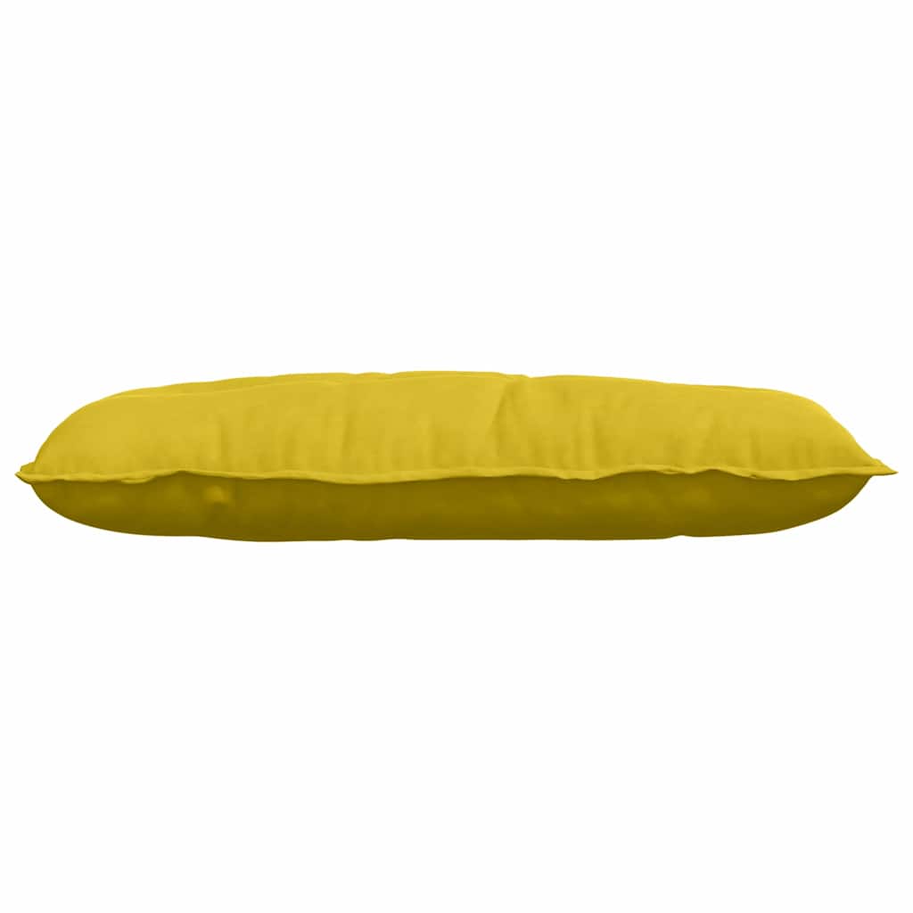vidaXL Poduszka na plecy Żółty 100 x 50 cm Tkanina sztruksowa