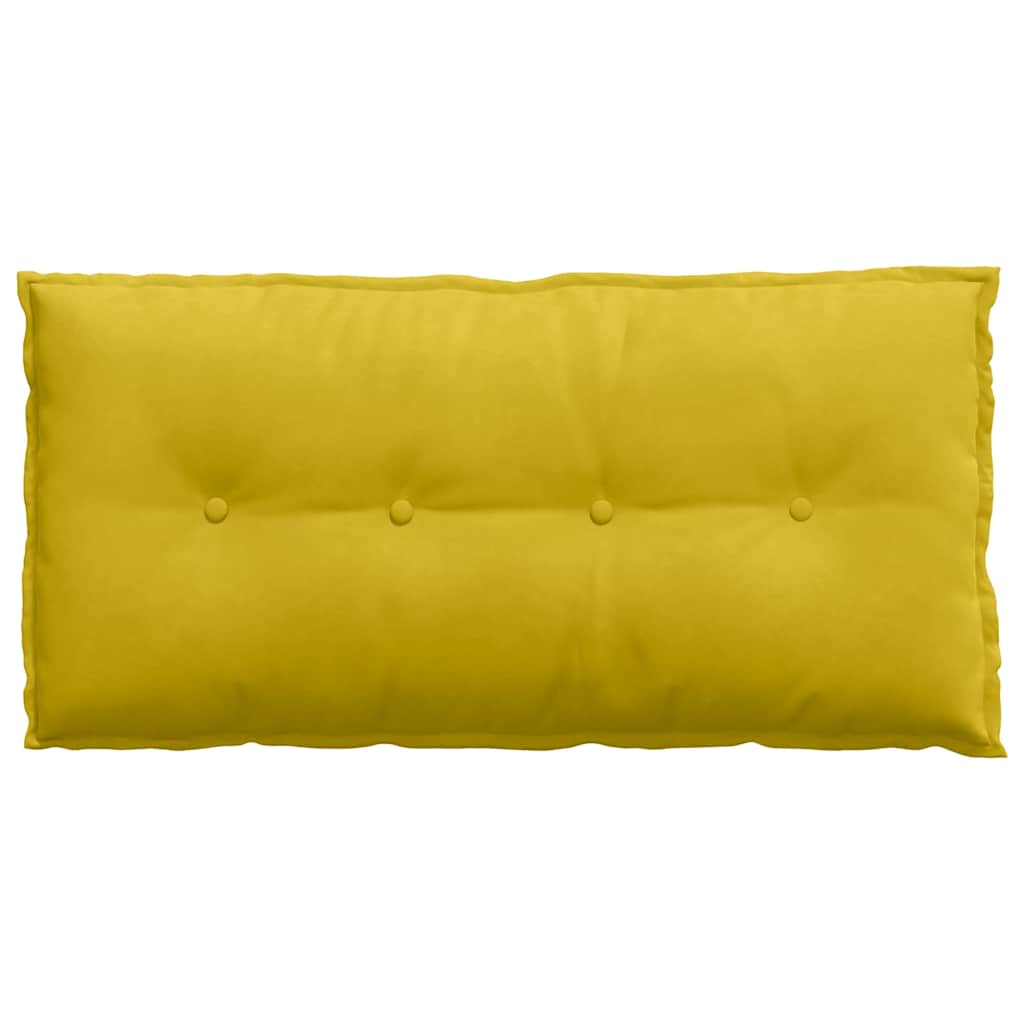 vidaXL Poduszka na plecy Żółty 100 x 50 cm Tkanina sztruksowa