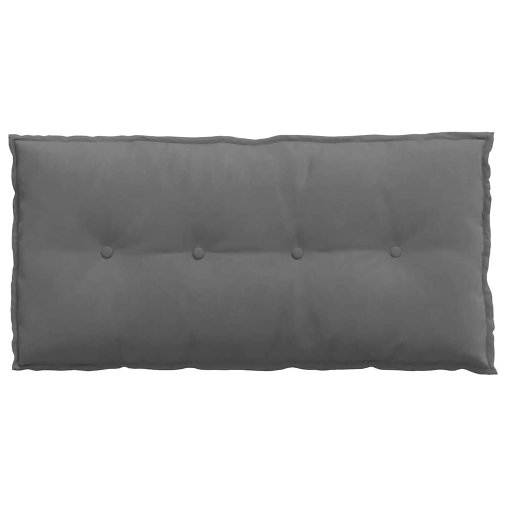 vidaXL Poduszka na plecy Ciemnoszary 100 x 50 cm Tkanina mikrofibrowa