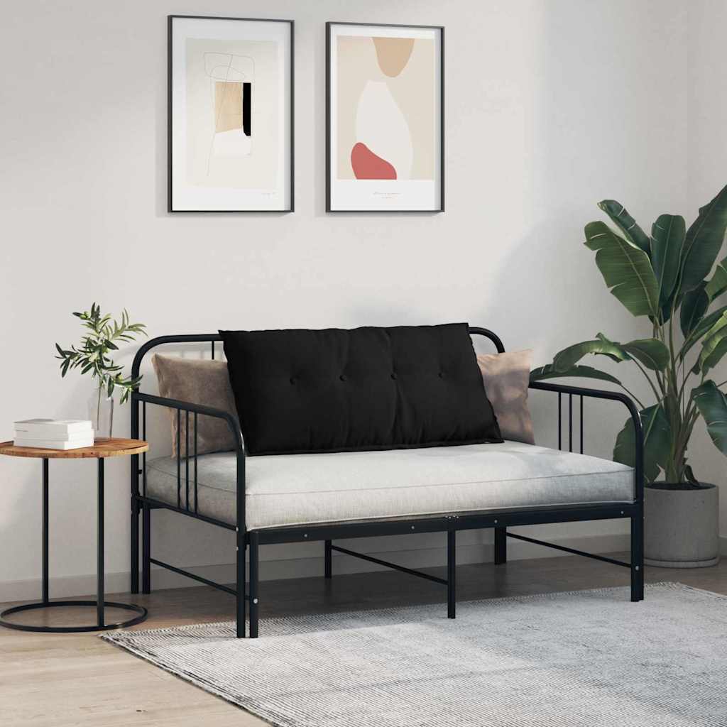 vidaXL Poduszka na plecy Czarny 100 x 50 cm Tkanina mikrofibrowa