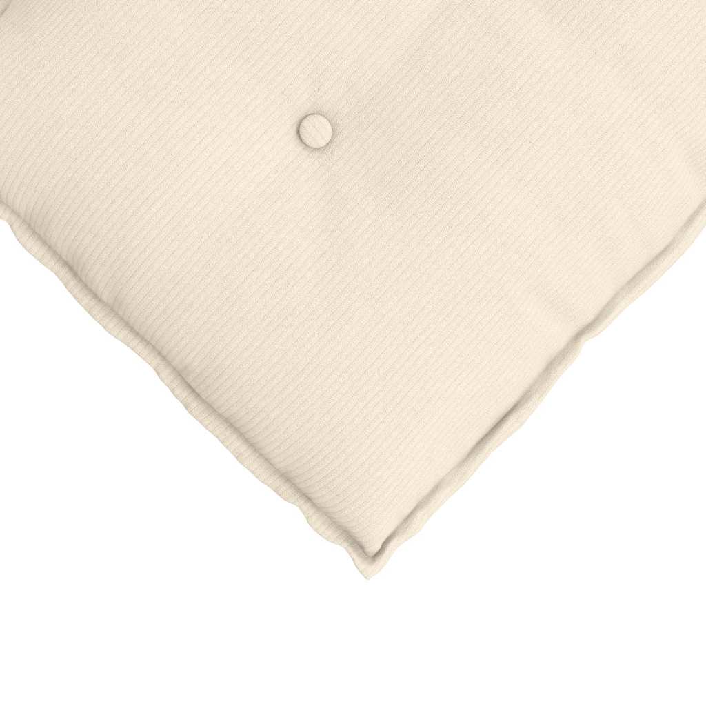 vidaXL Poduszka na plecy Kremowy 100 x 50 cm Tkanina sztruksowa