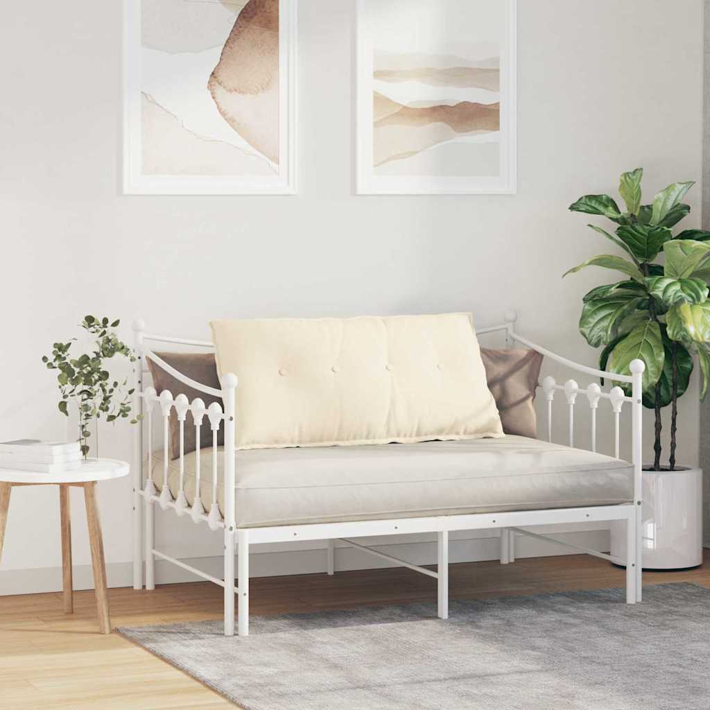 vidaXL Poduszka na plecy Kremowy 100 x 50 cm Tkanina sztruksowa