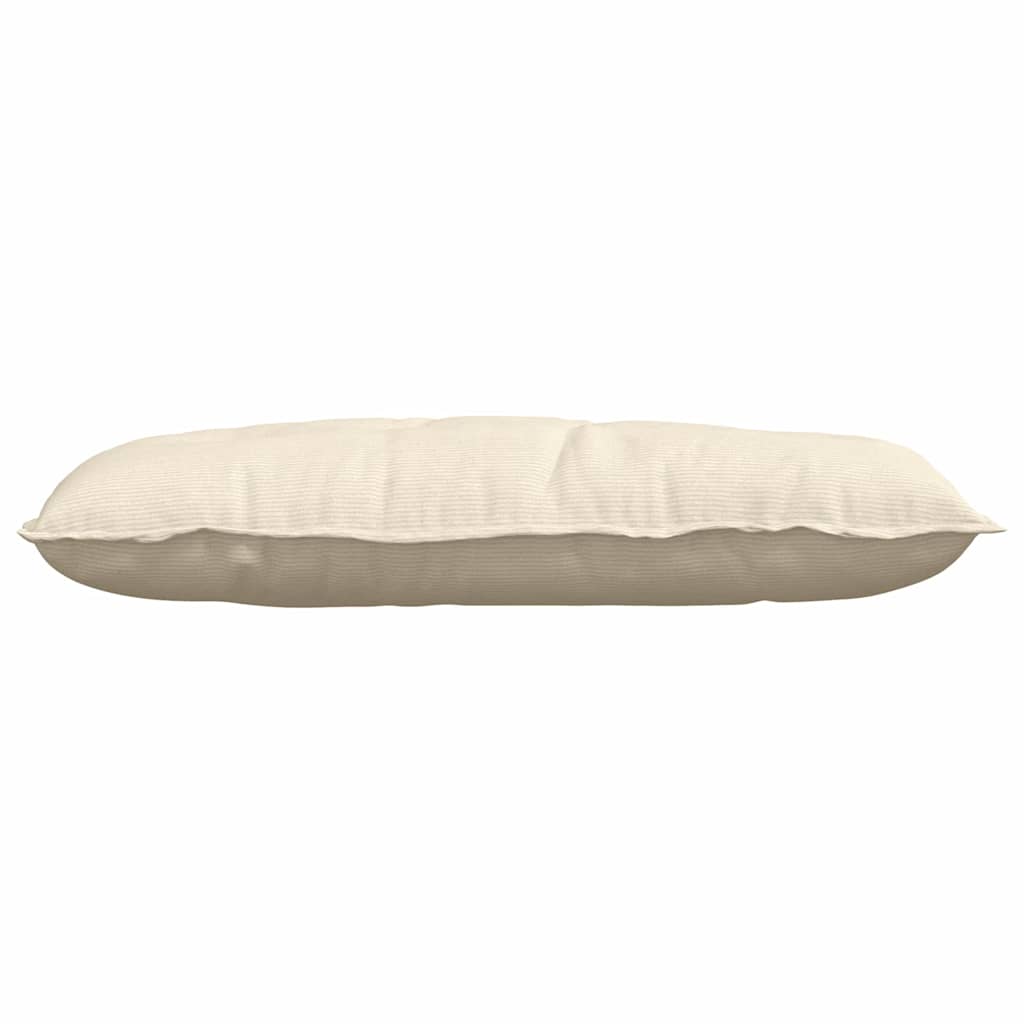 vidaXL Poduszka na plecy Kremowy 100 x 50 cm Tkanina sztruksowa